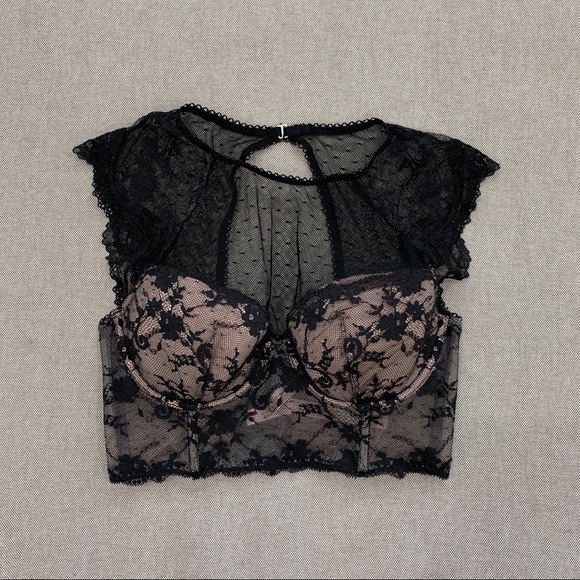 Victoria's Secret Tops - Victoria Secret lace crop corset Bralette